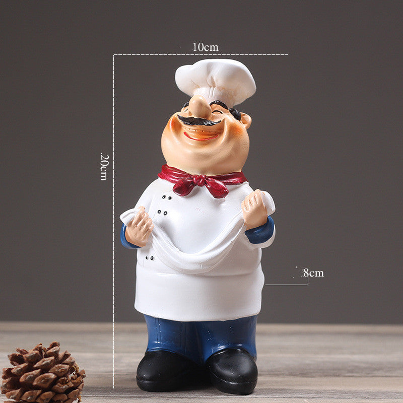 Resin Retro Chef Figurines Home Kitchen Ornaments