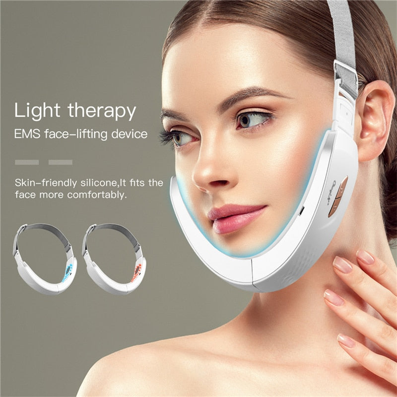 Facial Lifting EMS Device LED Photon Therapy Face Slimming Vibration