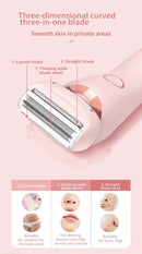 2-in-1 Electric Hair Remover for Women – Bikini, Face & Body Trimmer (Rechargeable)