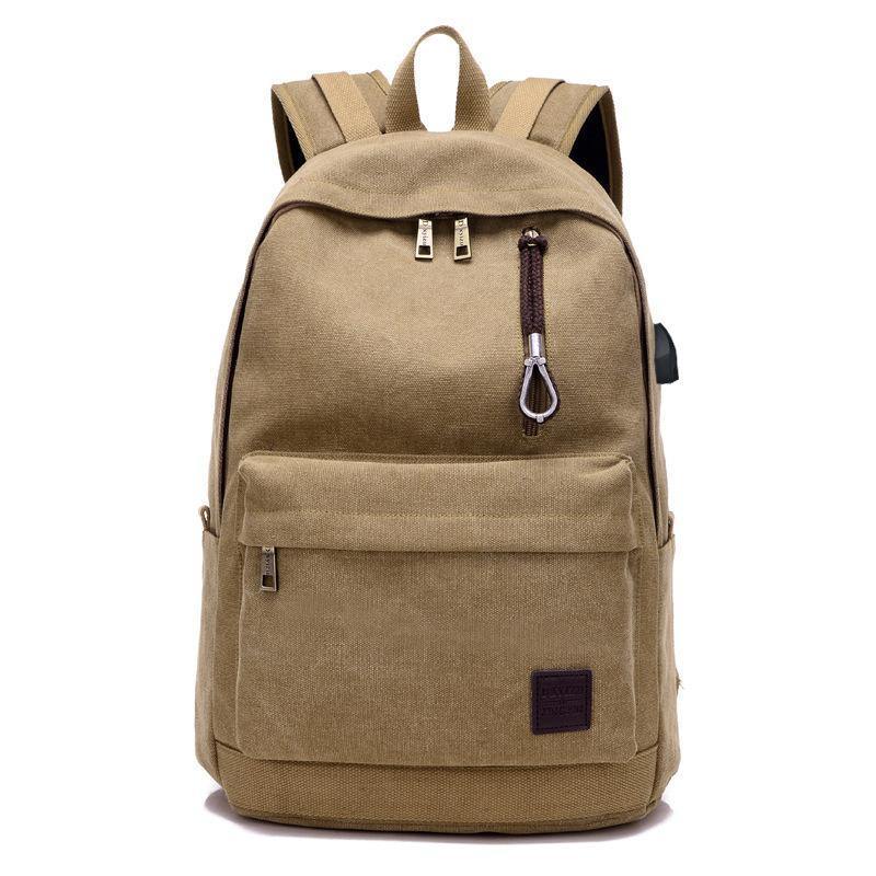 Canvas Backpack USB Rechargeable - Tifflylah 