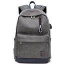 Canvas Backpack USB Rechargeable - Tifflylah 