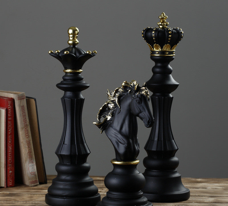 Resin Antique Chess Crafts Art Ornaments Home Decor