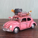 Retro handmade car model Beetle classic car travel tin model ornaments