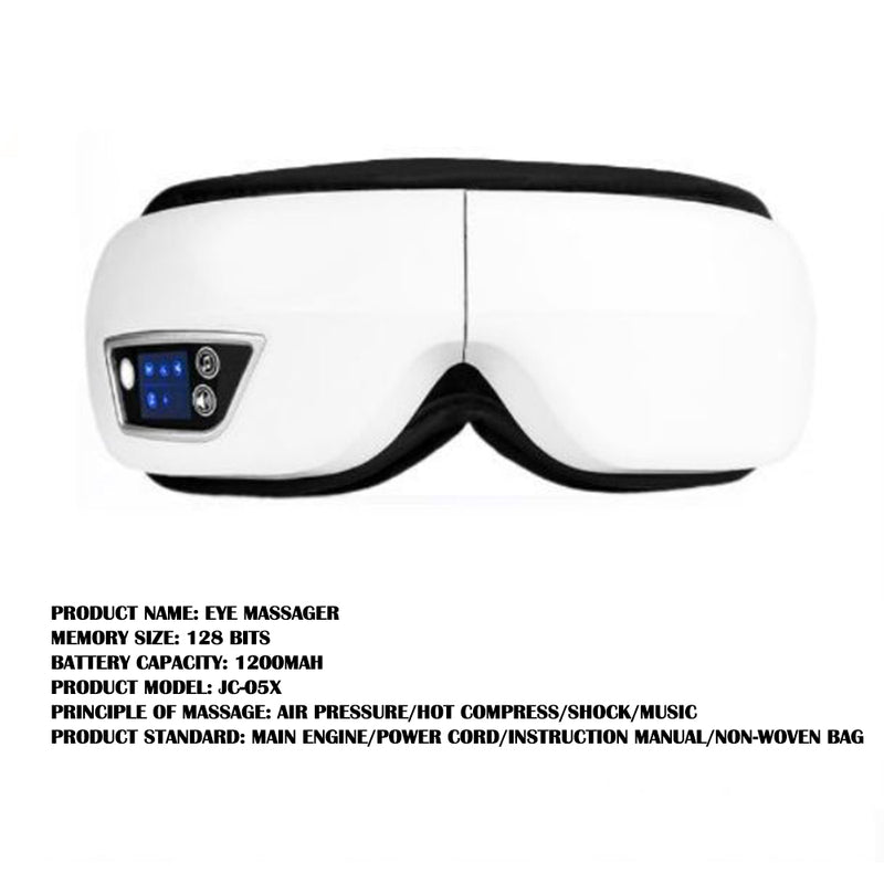 Bluetooth Eye Massager with Air Pressure Hot Compress Vibration