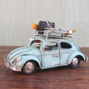Retro handmade car model Beetle classic car travel tin model ornaments
